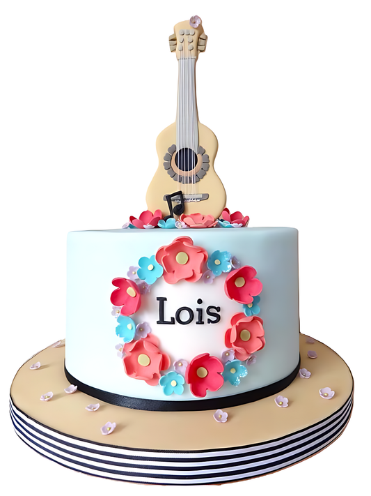 Guitar Bloom Cake
