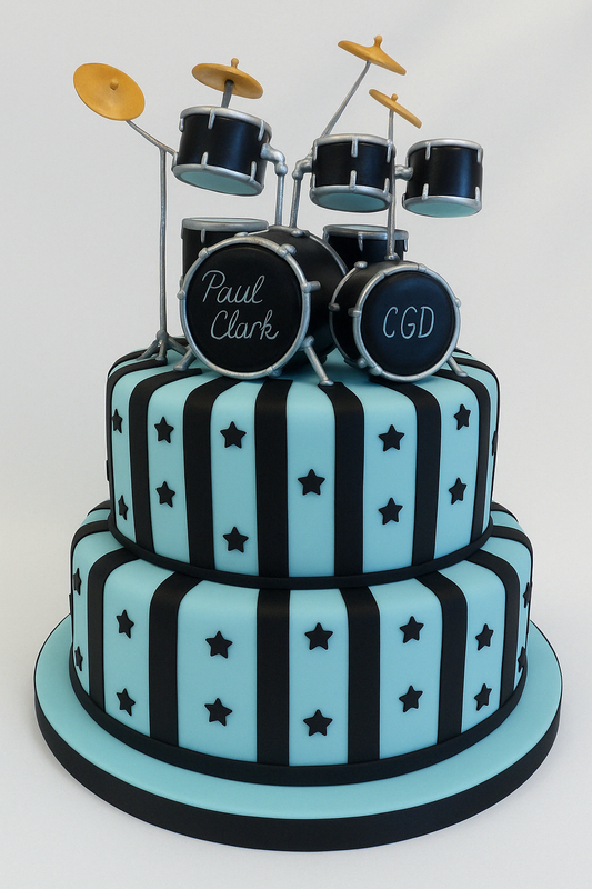 Rockstar Drum Set Cake