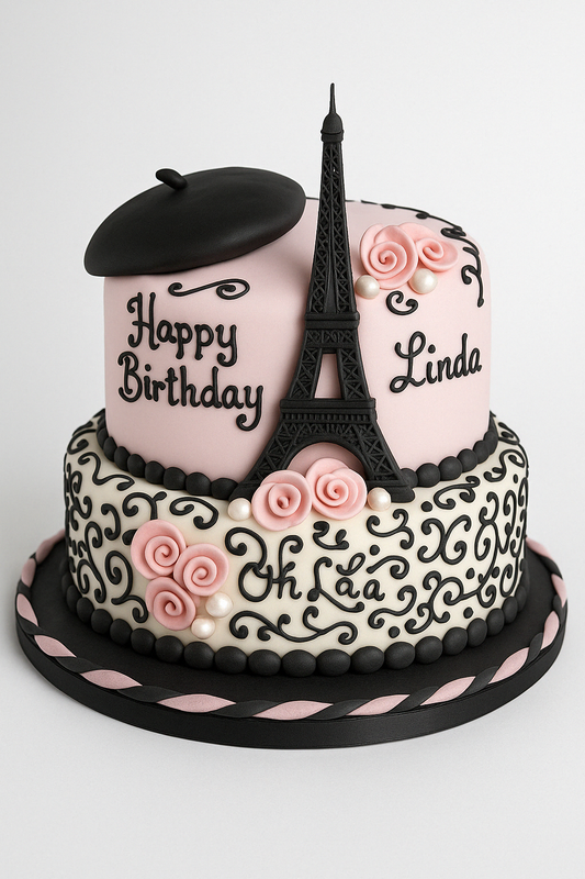 Oh Là Là Paris Birthday Cake