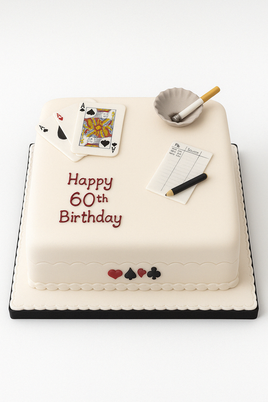 Classic Game Night Birthday Cake