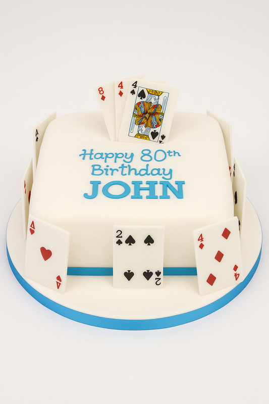 Decked Out for 80 Cake