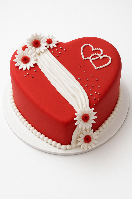 Elegant Heart Love Cake