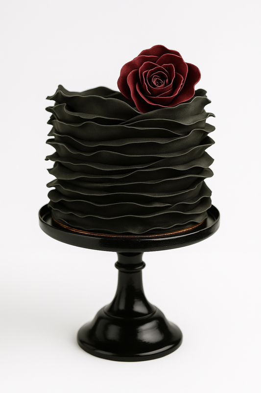 Midnight Rose Elegance Cake