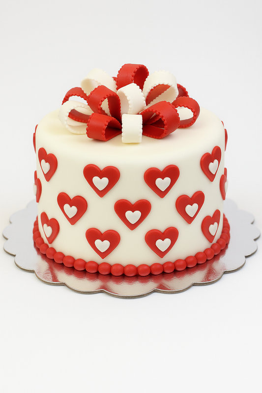 Hearts & Bows Love Cake
