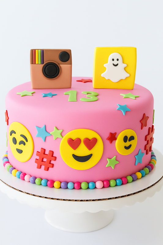 Social Media Emoji Cake