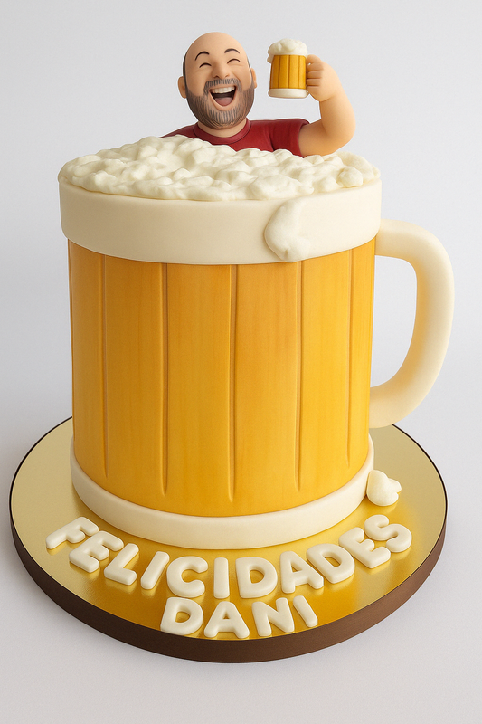 Cheers & Beers Character Cake