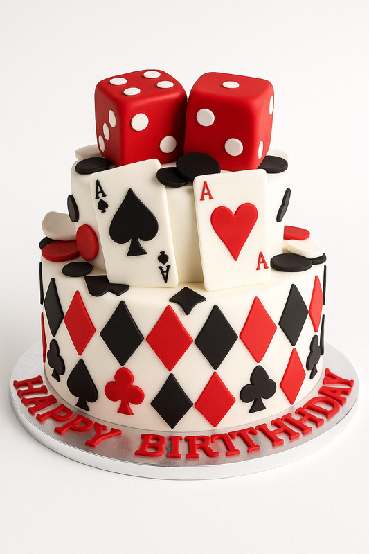 Lucky Dice & Cards Cake