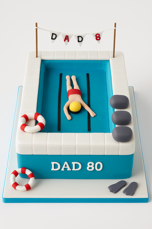 Swimming Pool Lane Cake