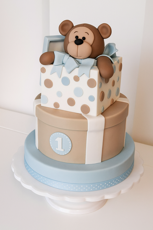 Peekaboo Teddy Birthday Cake