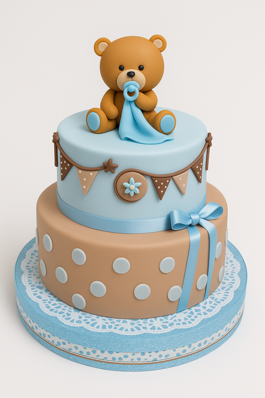 Teddy & Bunting Cake