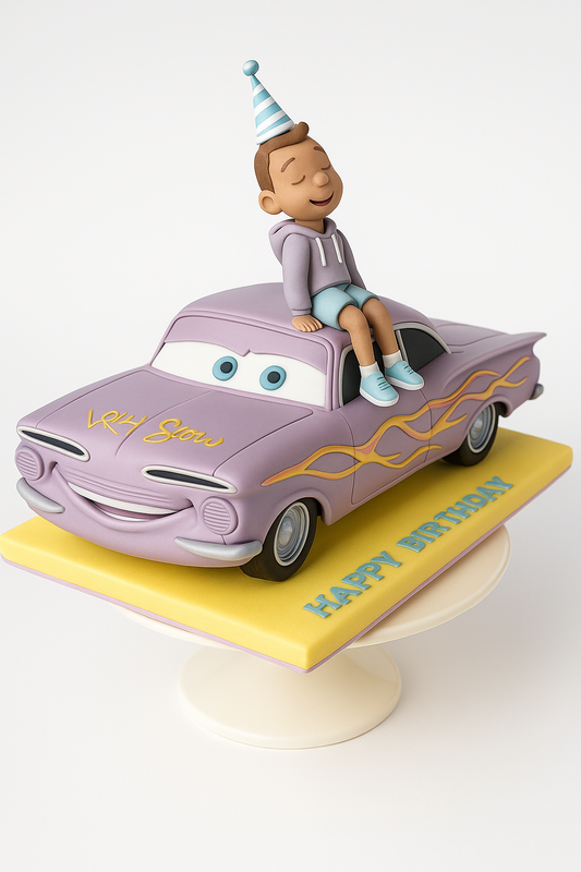 Cartoon Car Ride Cake