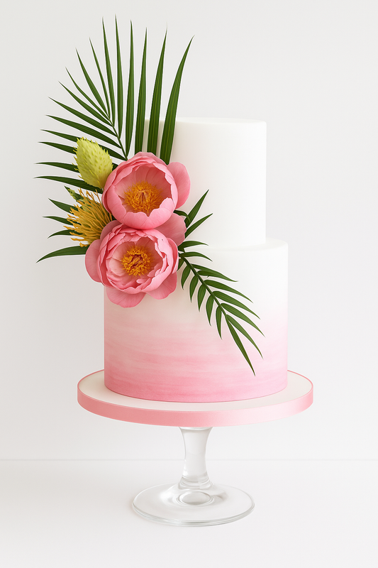 Tropical Bloom Ombre Cake