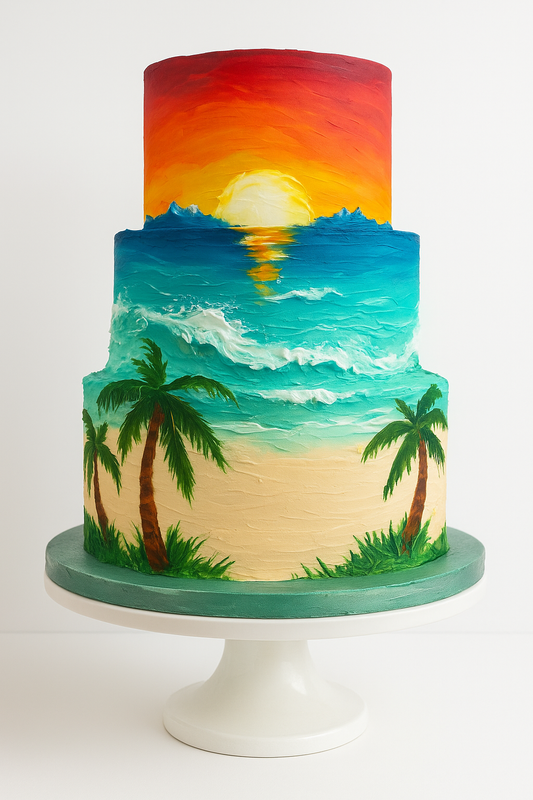 Sunset Paradise Beach Cake
