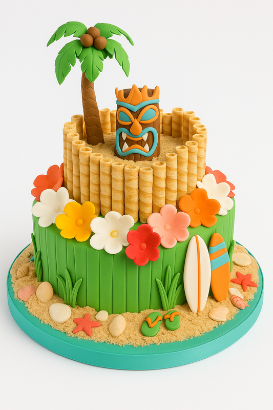 Tiki Island Luau Cake