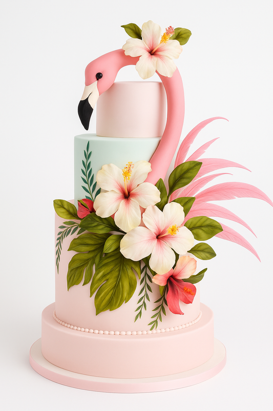 Flamingo Garden Bloom Cake