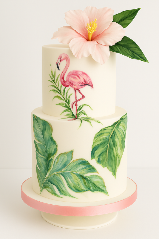 Flamingo Elegance Cake