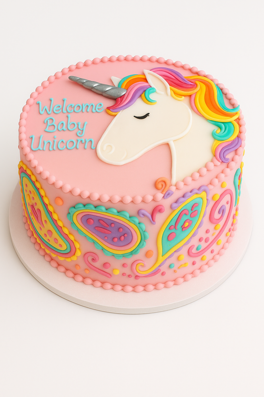 Paisley Unicorn Cake