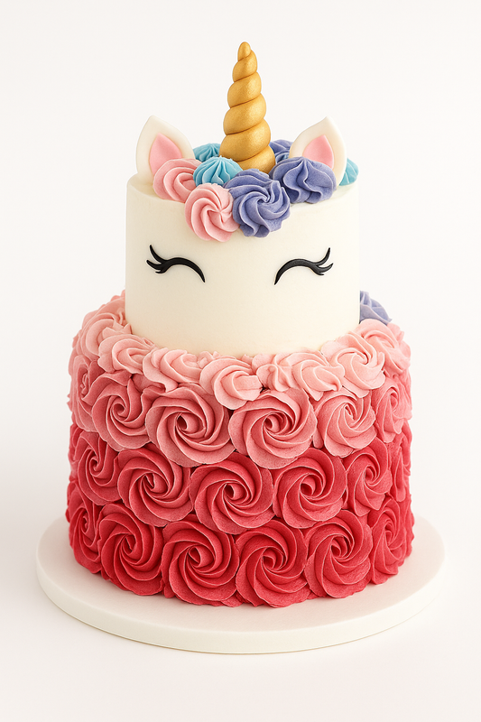 Rosette Mane Unicorn Cake