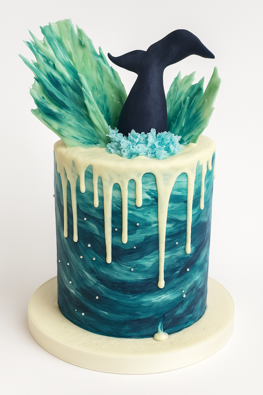 Whale Splash Drip Cake