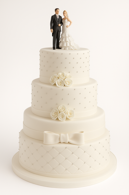 Classic Pearl Wedding Cake