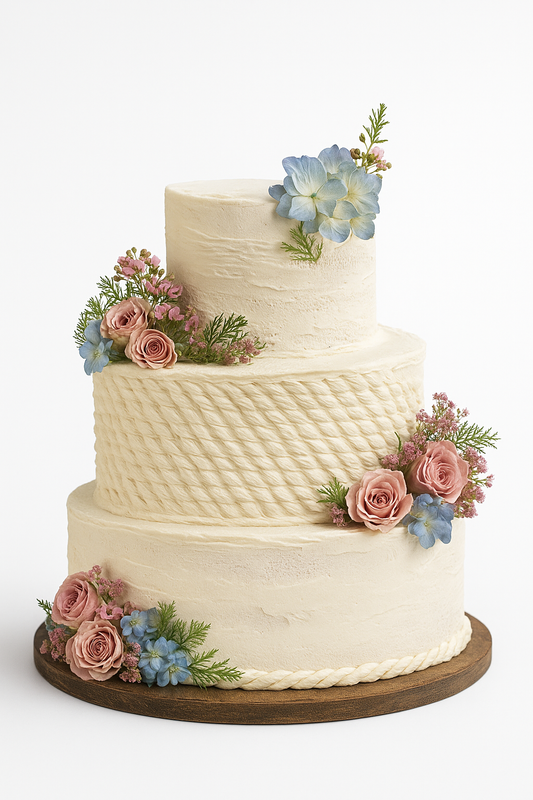 Rustic Garden Wedding Cake