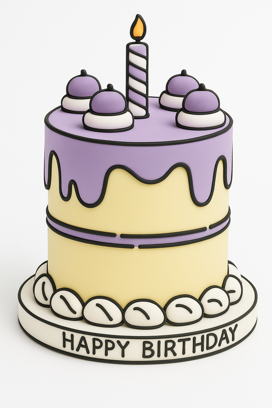 Pastel Pop Birthday Cake
