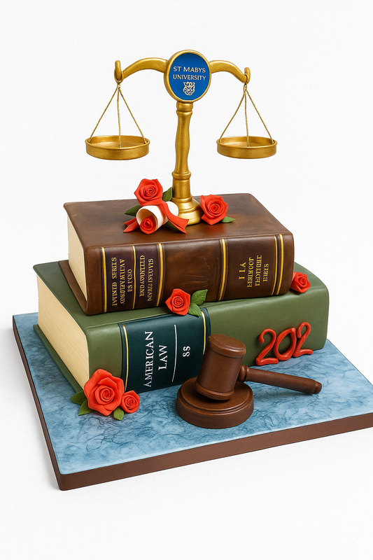 University Law Books Cake