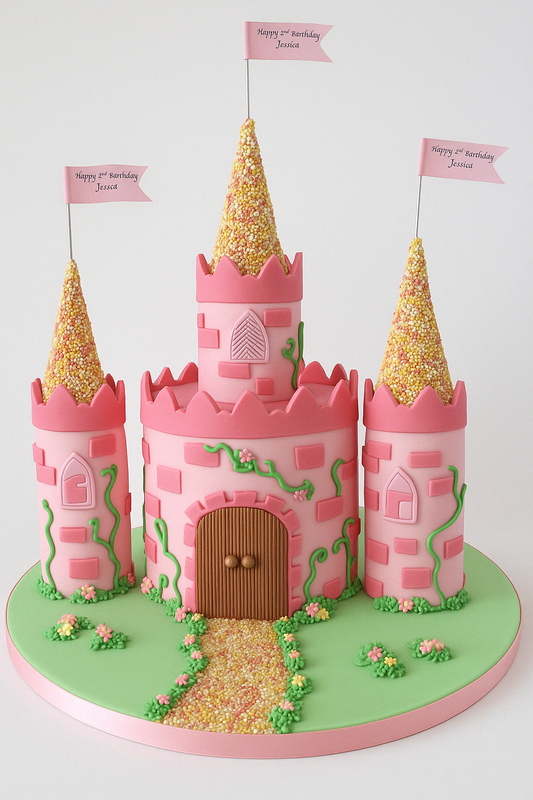 Pink Castle Cake