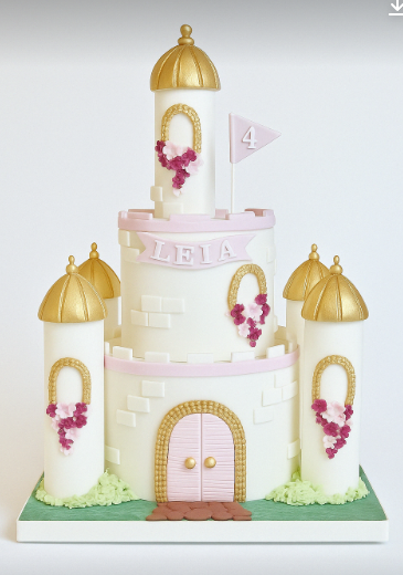 Golden Towers Castle Cake