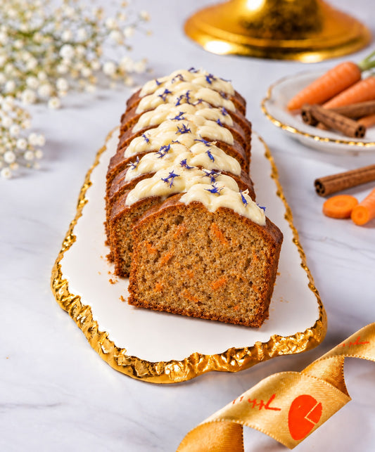 Carrot, Spelt & Cinnamon Loaf Cake Slice