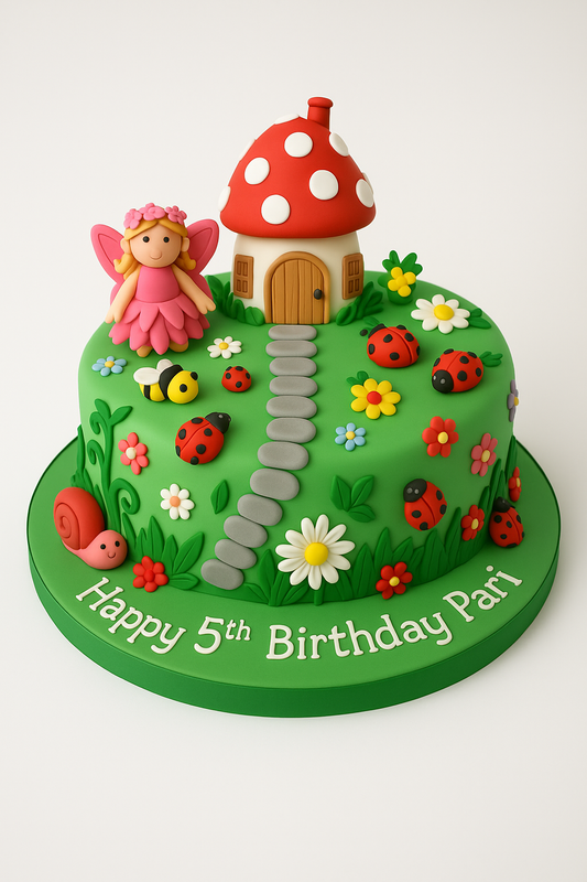 Fairy Friends & Flowers Cake