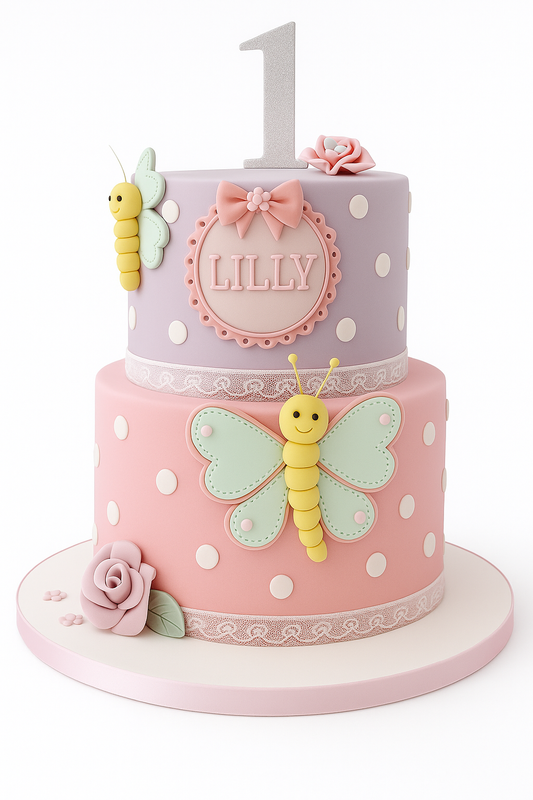 Butterfly Garden Birthday Cake