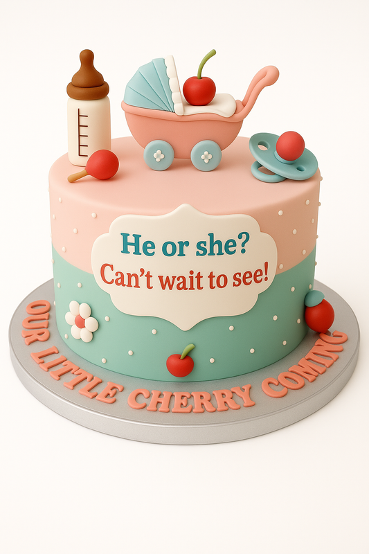 Our Little Cherry Coming Cake