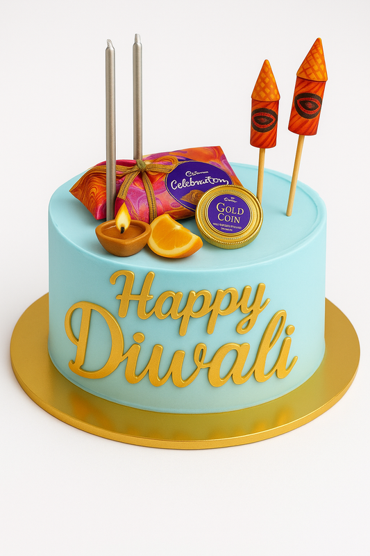 Cracker & Candle Diwali Cake