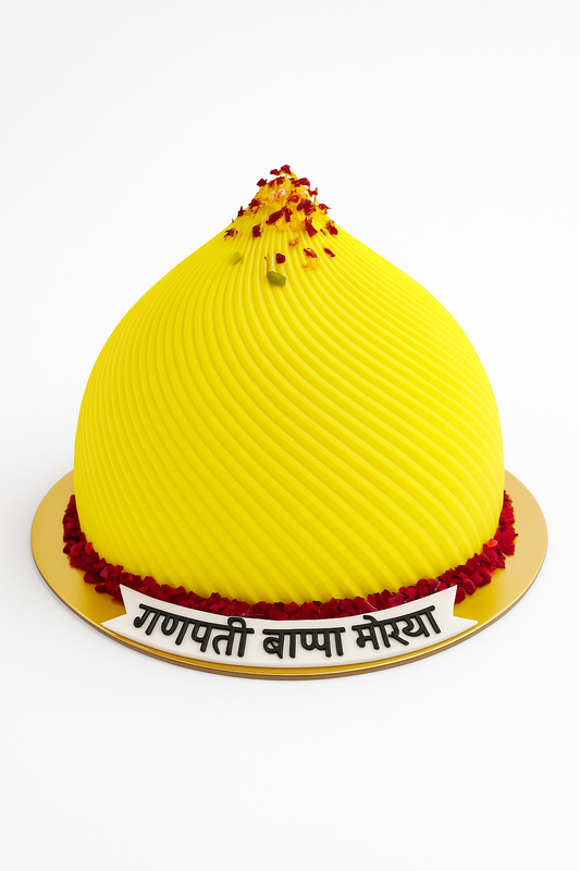 Modak-Inspired Ganpati Cake
