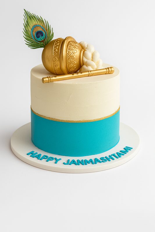Elegant Janmashtami Pot Cake