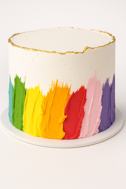 Colour Brushstroke Cake