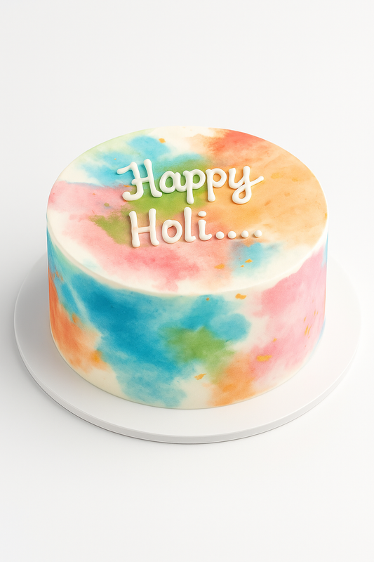 Watercolour Holi Cake