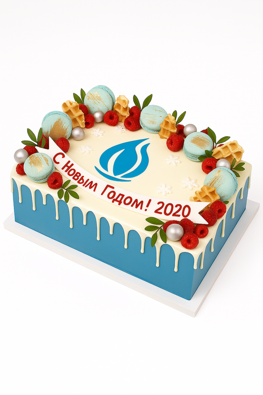 Frosty Wishes Photo Cake