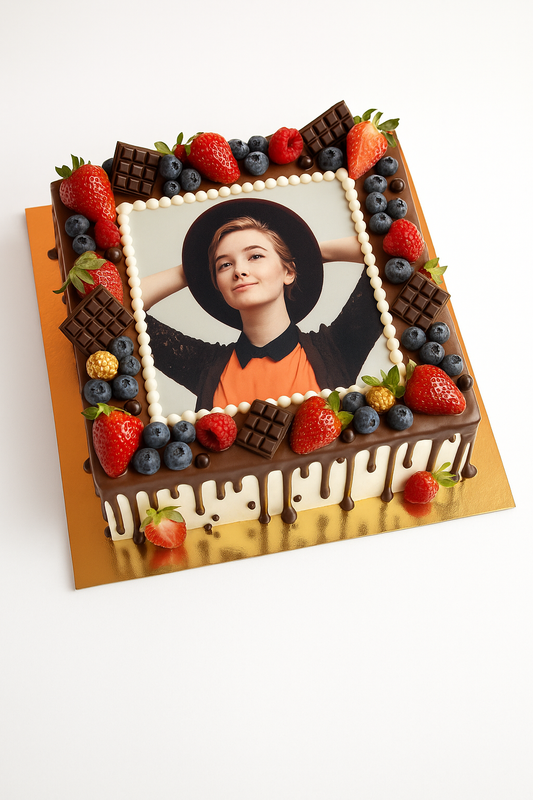 Choco-Berry Photo Cake