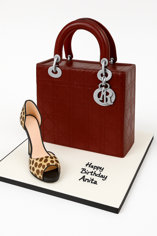 Designer Diva Handbag & Heel Cake