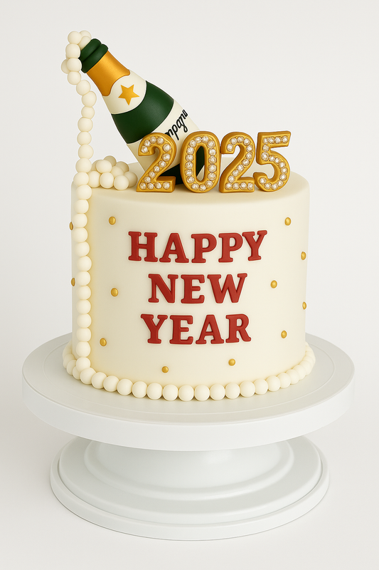 New Year Celebration Champagne Cake