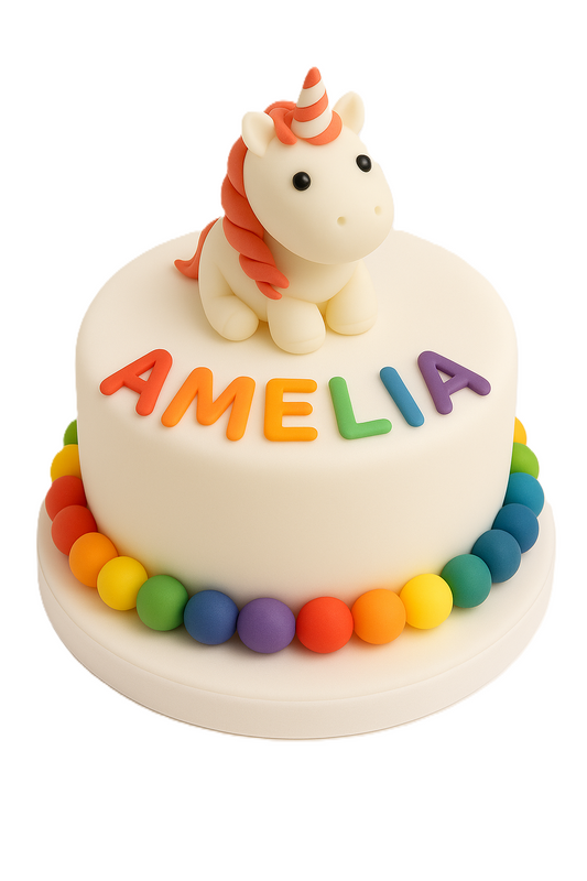 Baby Unicorn Rainbow Cake
