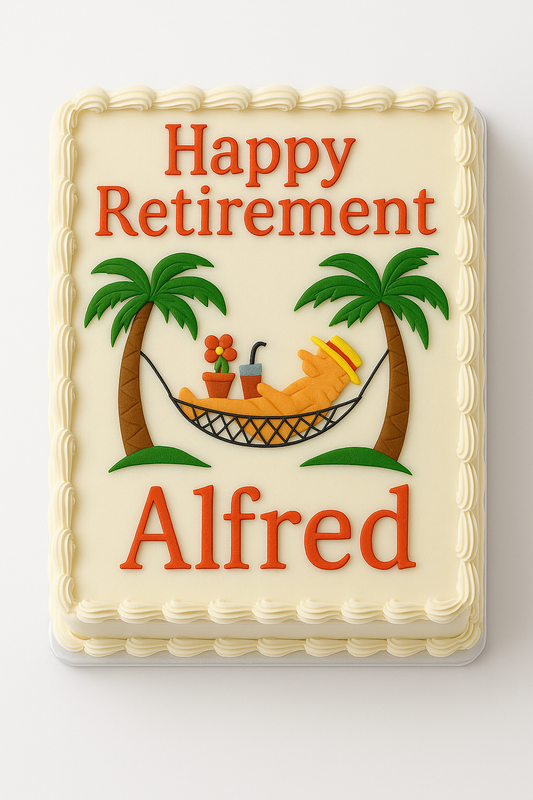 Tropical Retirement Cake