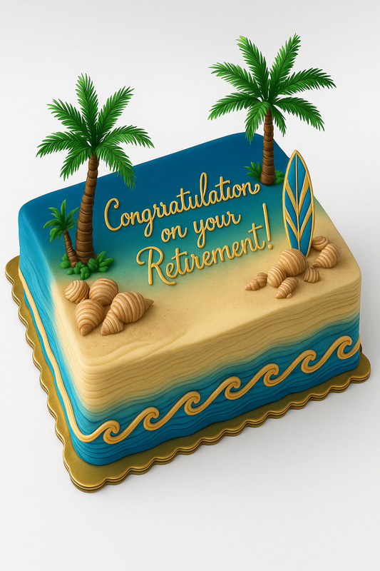Sandy Shores Send-Off Cake