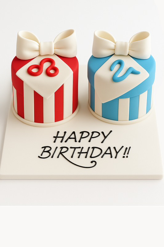 Zodiac Twins Birthday Cake