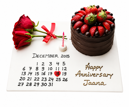Calendar Bento Anniversary Cake