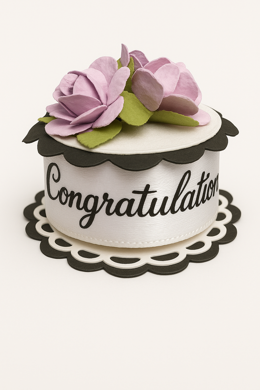 Ribbon Congratulations Cake