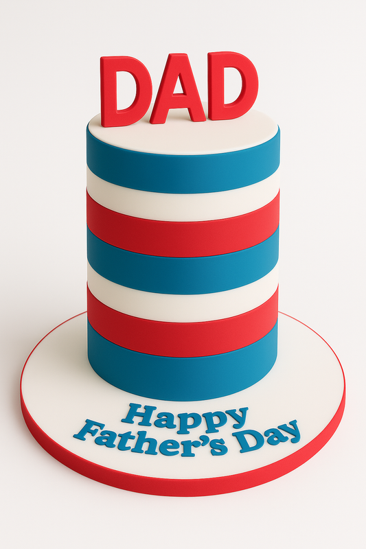 Classic Striped Dad Cake
