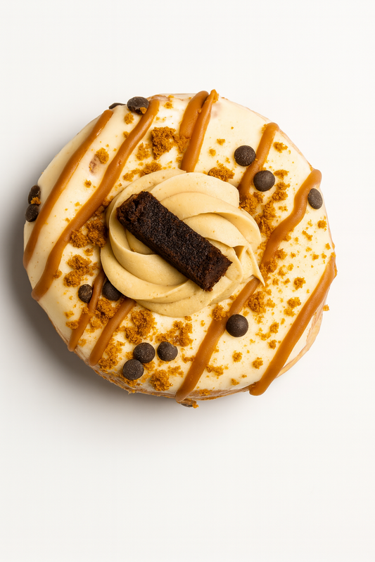 Caramel & Brownie Donut (Vegan)